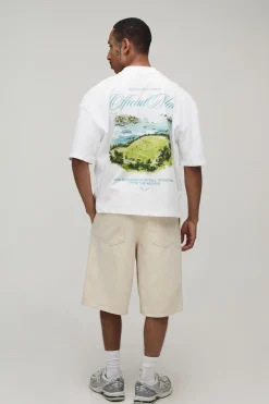 T-shirt Oversize Boxy Imprimé Terrain De Football