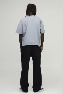 T-Shirt Oversize Boxy Lourd Cowboy Strass Slogan