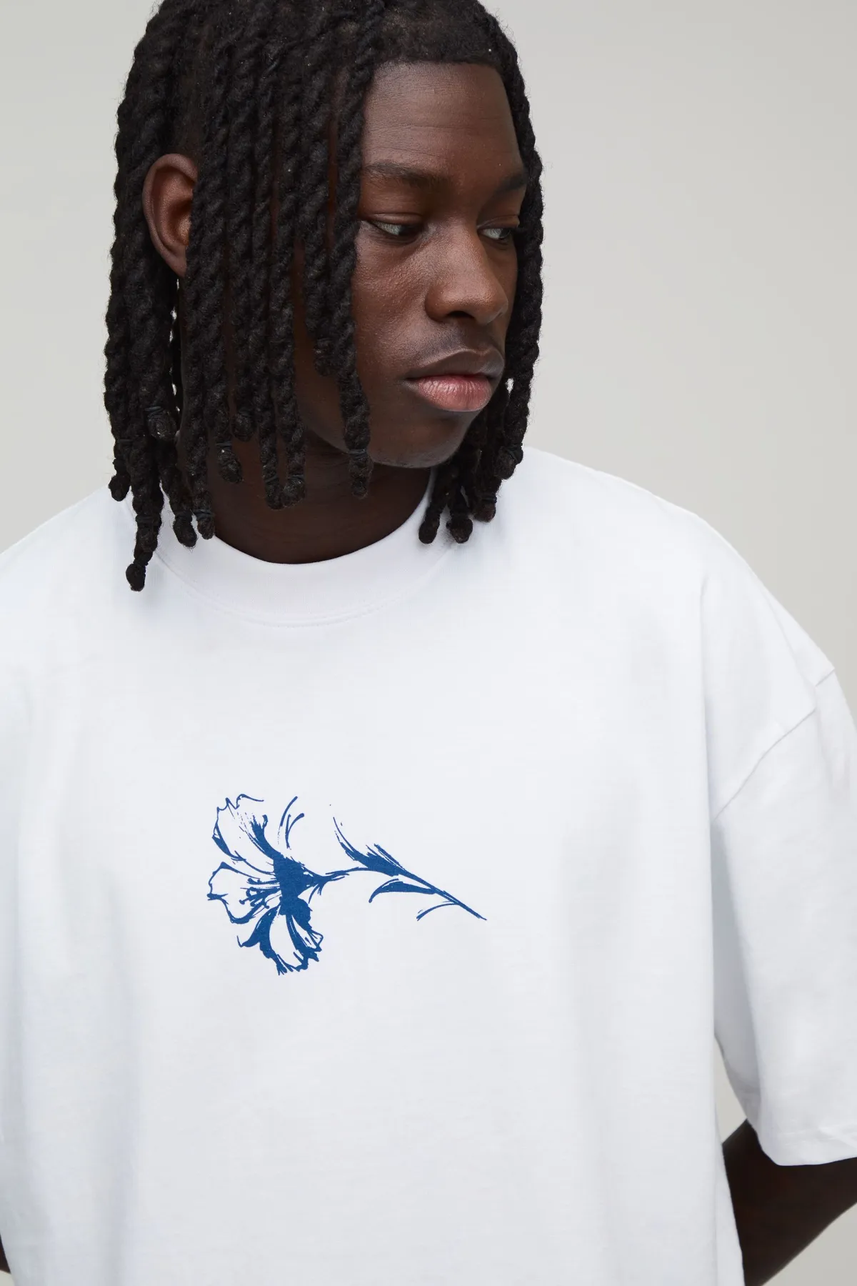 boohooMAN T-shirt Oversize Boxy À Micro Imprimé Floral<Homme T-Shirts Impriméstendances|T-Shirts
