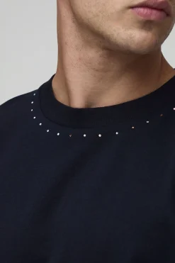 T-shirt oversize boxy orné de strass