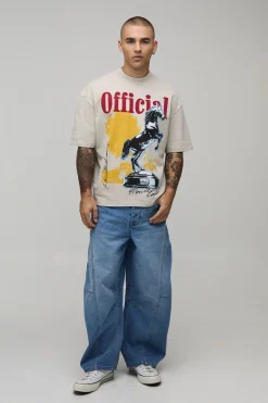 T-shirt Oversize Boxy Pierre Avec Motif Cheval