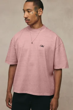 T-shirt Oversize Boxy Rose Délavé À Imprimé I Love This Game