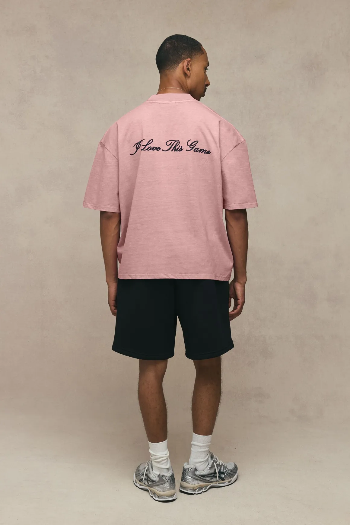 T-shirt Oversize Boxy Rose Délavé À Imprimé I Love This Game