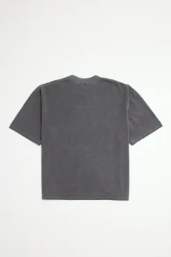 T-shirt Oversize Boxy Slogan Sex Coton Épais Effet Délavé