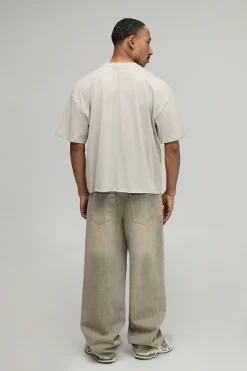 T-shirt Oversize Boxy Étoile Ofcl Effet Usé