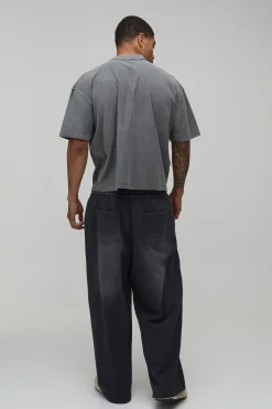 boohooMAN T-Shirt Oversize Boxy Tête de Mort Coutures Apparentes Charbon Délavé<Homme T-Shirts Impriméstendances|T-Shirts