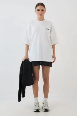 T-shirt Oversize Brodé Avec Logo Script Dsgn Studio