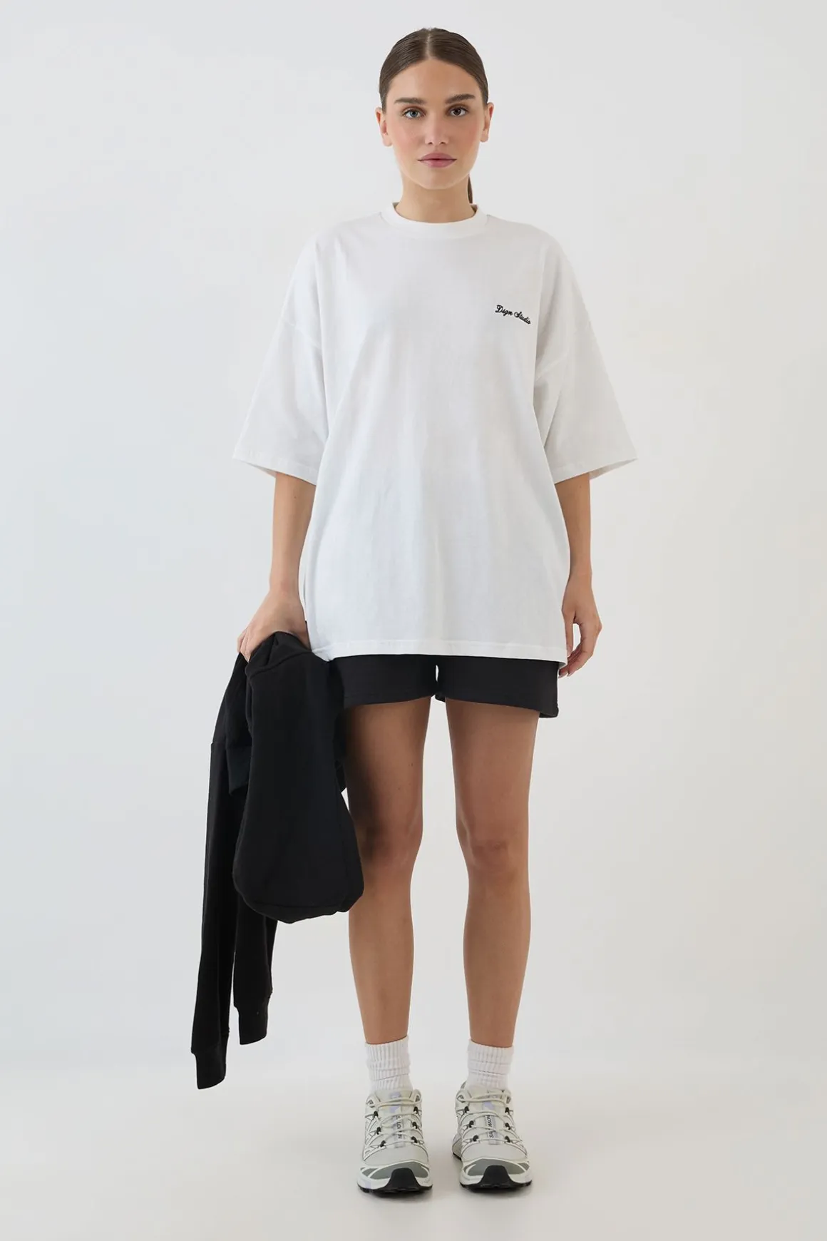 T-shirt Oversize Brodé Avec Logo Script Dsgn Studio