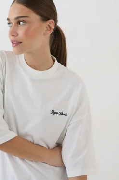 T-shirt Oversize Brodé Avec Logo Script Dsgn Studio