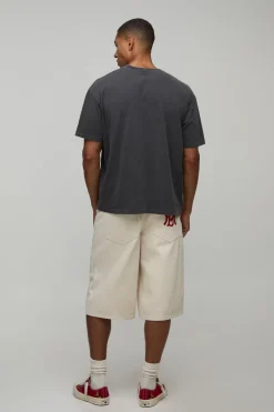 T-shirt Oversize Brodé Délavé Officiel