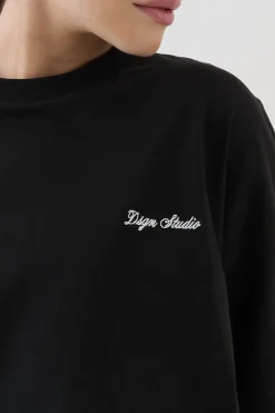 T-shirt Oversize Brodé Script Dsgn Studio