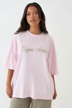 T-shirt Oversize Brodé Script Dsgn Studio