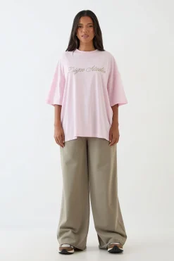 T-shirt Oversize Brodé Script Dsgn Studio