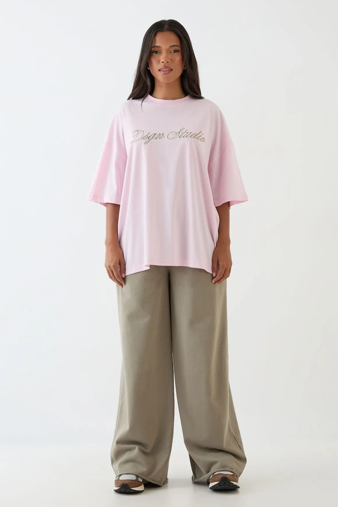 T-shirt Oversize Brodé Script Dsgn Studio