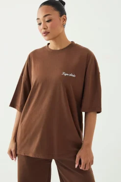 DSGN Studio T-shirt Oversize Brodé Script<Femme Dsgn Studio|Tops
