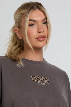 T-shirt Oversize Brodé Teint Dsgn Studio