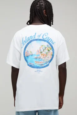 T-shirt Oversize Capri À Imprimé Ovale