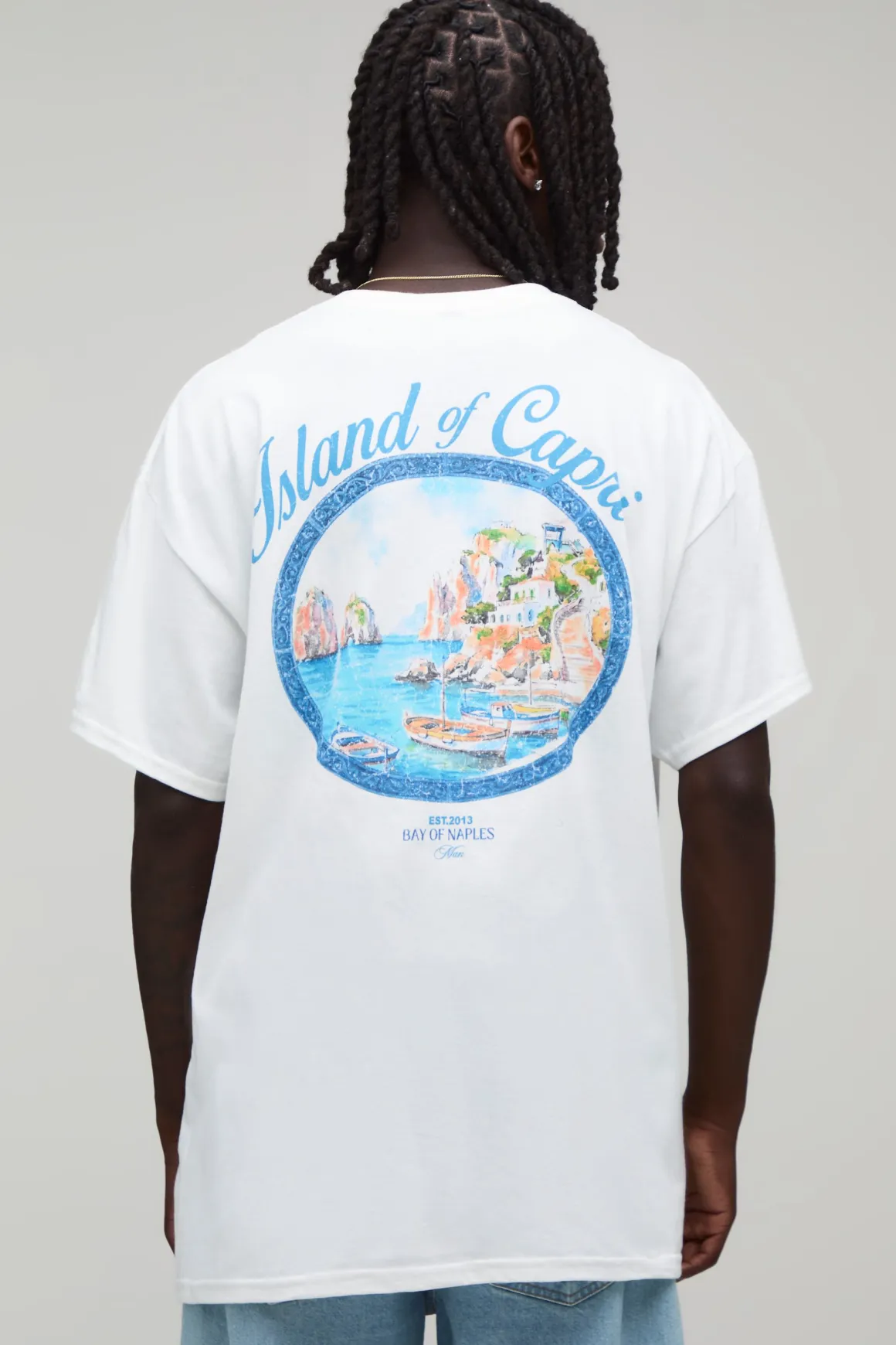 T-shirt Oversize Capri À Imprimé Ovale