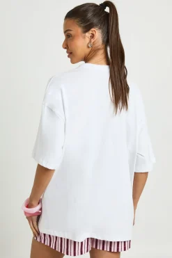 boohoo T-shirt Oversize Cerise Disco<Femme Tops