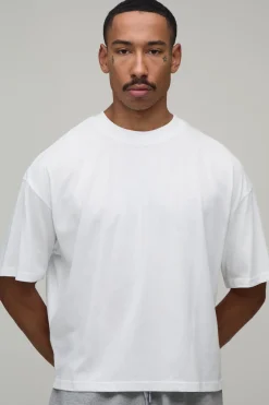 boohooMAN T-shirt oversize à col montant<Homme Nouveautés Grande Taille|Tout Afficher
