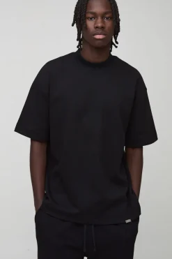 T-shirt oversize à col montant et surpiqûres - MAN