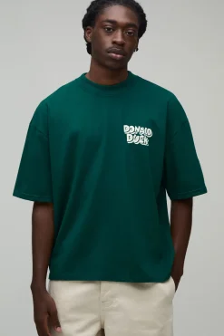 T-shirt Oversize Coupe Ample Donald Duck Imprimé Vague Sous Licence