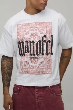 boohooMAN T-shirt Oversize Coupe Ample À Imprimé Paisley Bouffant<Homme T-Shirts Impriméstendances|T-Shirts