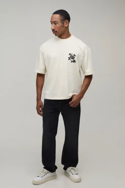 T-shirt Oversize Coupe Boxy À Broderie Florale