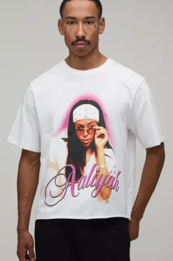 T-shirt Oversize Coupe Boxy Imprimé Licence Princess Aaliyah