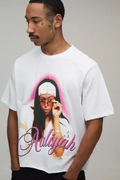 T-shirt Oversize Coupe Boxy Imprimé Licence Princess Aaliyah