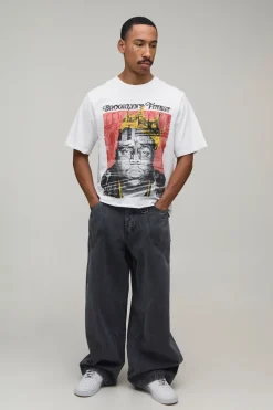 T-shirt Oversize Coupe Boxy Imprimé Couronne Biggie Sous Licence