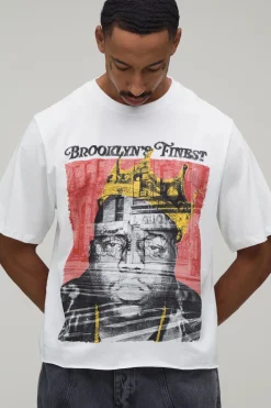 T-shirt Oversize Coupe Boxy Imprimé Couronne Biggie Sous Licence