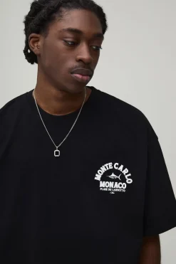 boohooMAN T-shirt Oversize Coupe Boxy Monte Carlo Monaco<Homme T-Shirts Impriméstendances|T-Shirts
