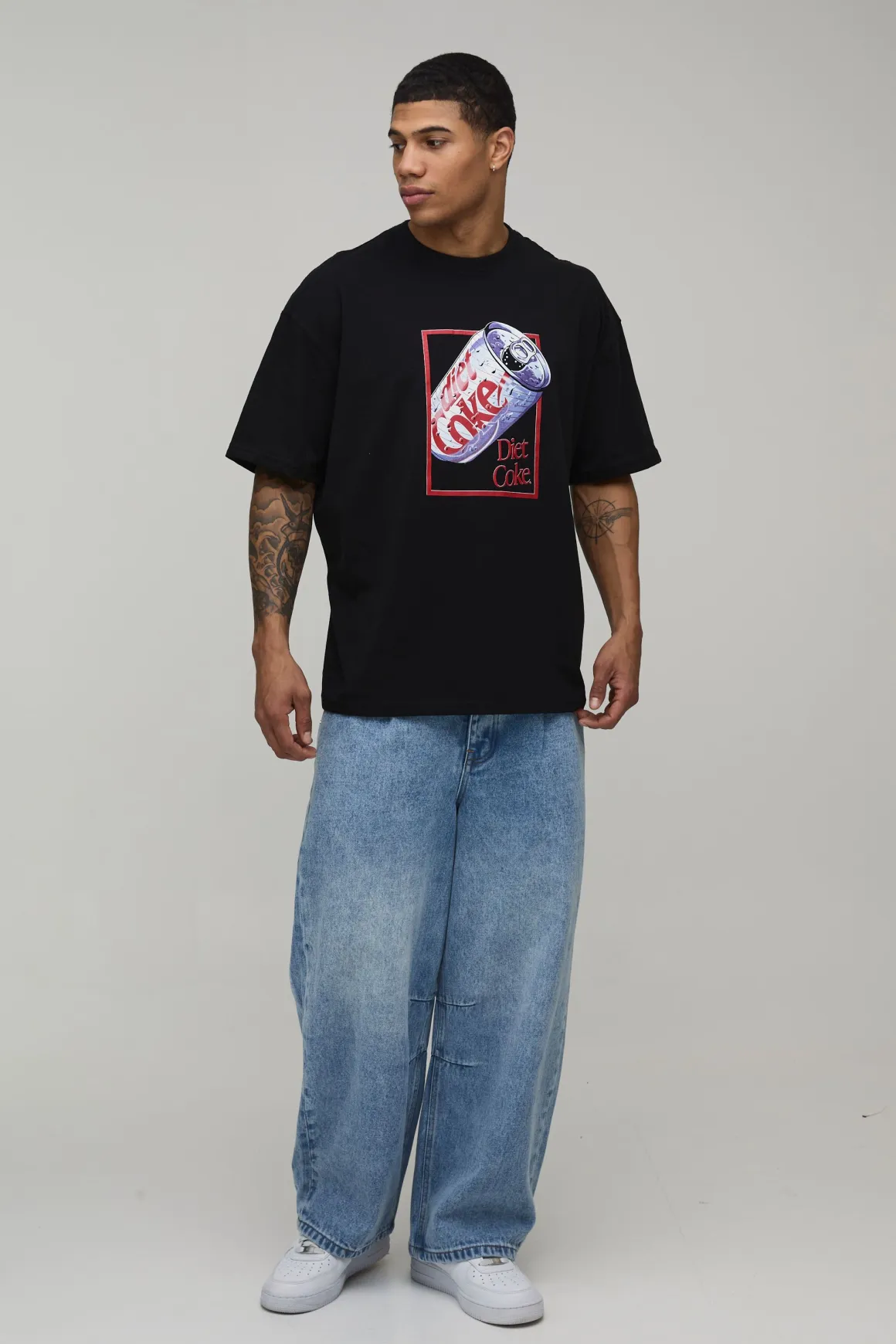 T-shirt Oversize Diet Coke Crispy Imprimé Sous Licence