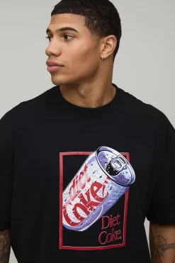 T-shirt Oversize Diet Coke Crispy Imprimé Sous Licence