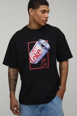 T-shirt Oversize Diet Coke Crispy Imprimé Sous Licence