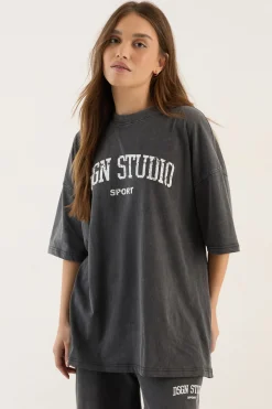 DSGN Studio T-shirt Oversized Imprimé Collegiate<Femme Dsgn Studio|Tops