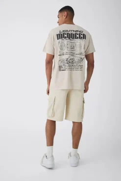 T-shirt oversize Disney Cars Wash License Print