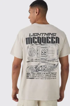 T-shirt oversize Disney Cars Wash License Print