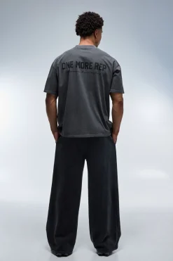 T-shirt Oversize Délavé Col Allongé One More Rep