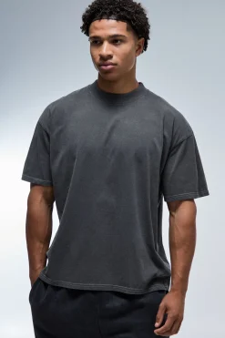 T-shirt Oversize Délavé Col Allongé One More Rep