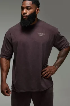 Training Dept. T-shirt oversize délavé du département entraînement actif pour homme<Homme T-Shirts Impriméstendances|T-Shirts