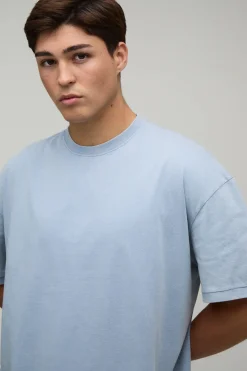 boohooMAN T-shirt Oversize Délavé Essentiel<Homme T-Shirts|Essentiels