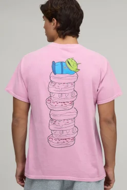 T-shirt Oversize Délavé Imprimé Donut Toy Story Sous Licence