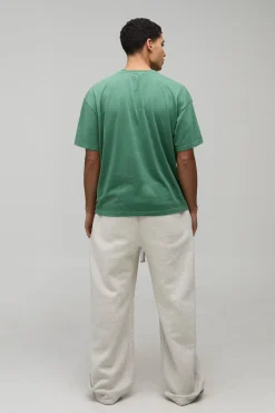 T-Shirt Oversize Délavé Imprimé NYC Run Club