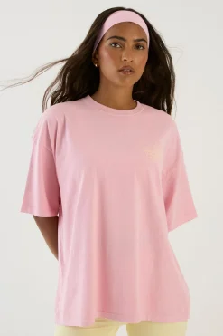 T-shirt Oversize Délavé À Imprimé Pois Bulles Dsgn Studio
