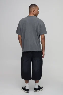 T-shirt Oversize Délavé Imprimé Renaissance
