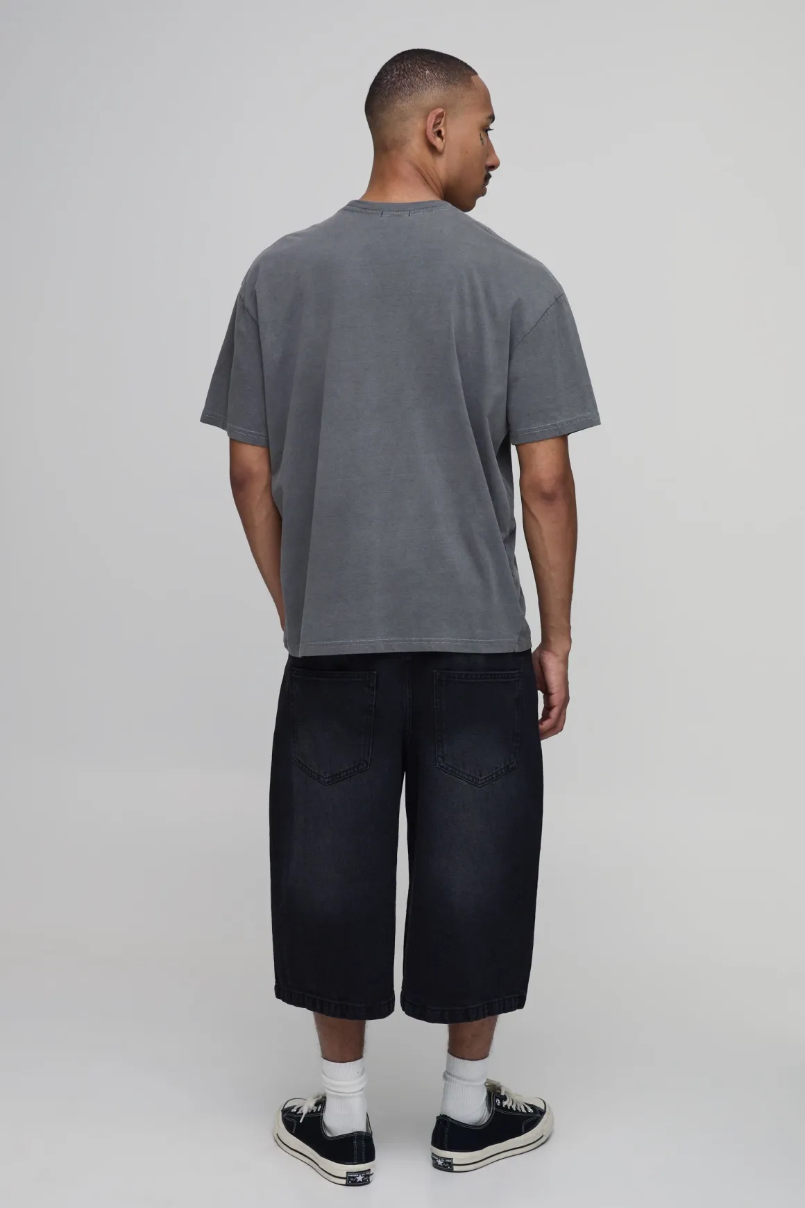 T-shirt Oversize Délavé Imprimé Renaissance