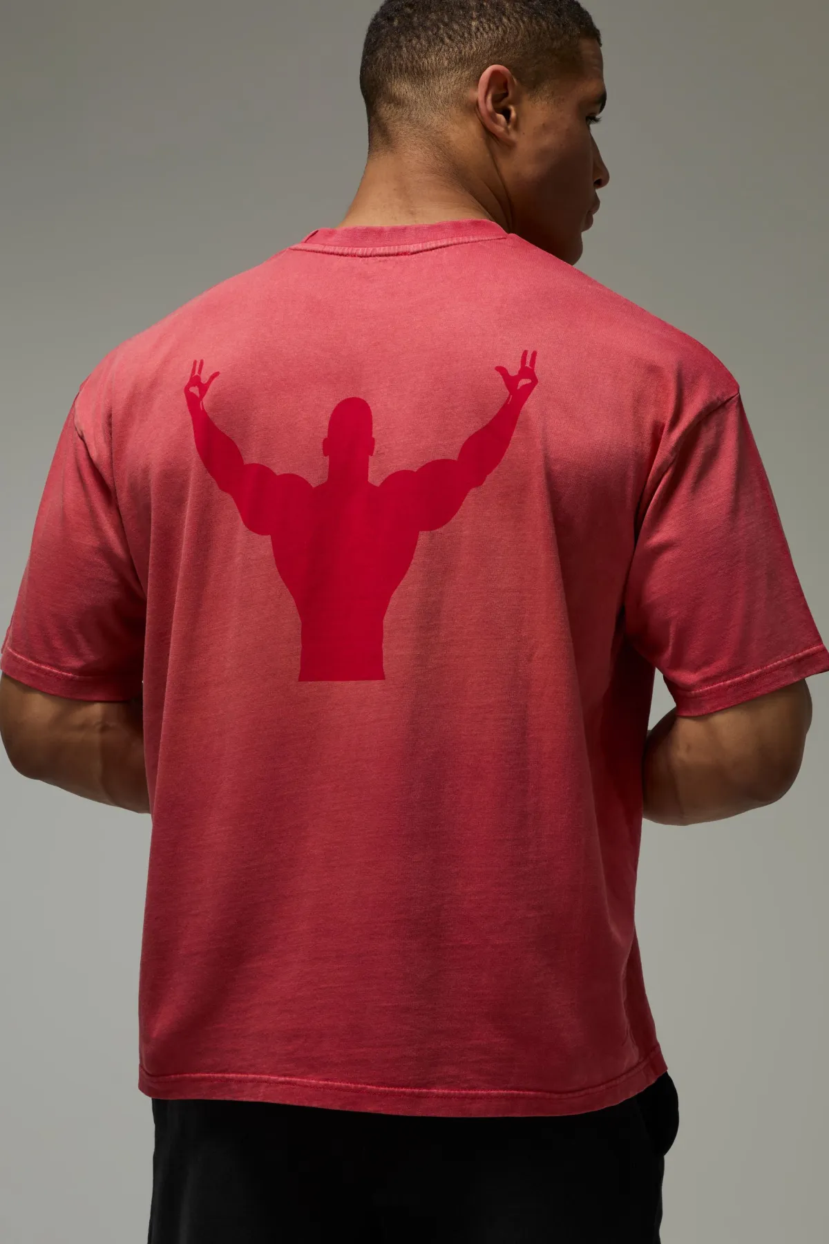 boohooMAN T-shirt Oversize Délavé One More Rep<Femme Tout Afficher|Tout Afficher Activewear