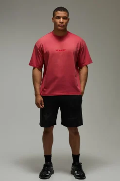 boohooMAN T-shirt Oversize Délavé One More Rep<Femme Tout Afficher|Tout Afficher Activewear